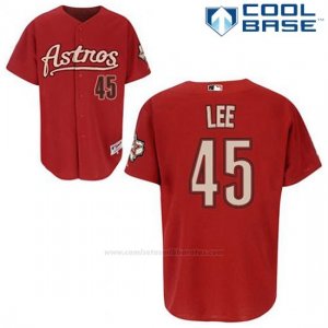 Camiseta Beisbol Hombre Houston Astros Carlos Lee 45 Rojo Cool Base