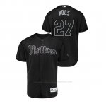 Camiseta Beisbol Hombre Philadelphia Phillies Aaron Nola 2019 Players Weekend Autentico Negro