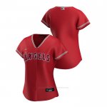 Camiseta Beisbol Mujer Los Angeles Angels Replica 2020 Alterno Rojo