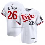 Camiseta Beisbol Hombre Minnesota Twins Max Kepler Primera Limited Blanco