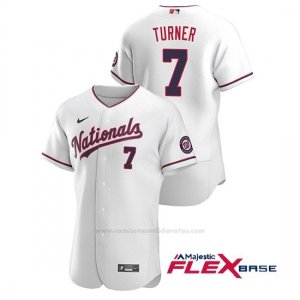 Camiseta Beisbol Hombre Washington Nationals Trea Turner Autentico 2020 Alternato Blanco