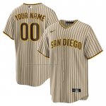 Camiseta Beisbol Hombre San Diego Padres Road Personalizada Replica Marron