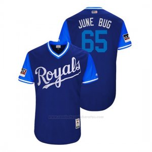 Camiseta Beisbol Hombre Kansas City Royals Jakob Junis 2018 Llws Players Weekend June Bug Royal
