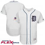 Camiseta Beisbol Hombre Detroit Tigers 2017 Estrellas y Rayas Blanco Flex Base