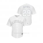 Camiseta Beisbol Hombre Houston Astros Joe Biagini 2019 Players Weekend Jeffrey Replica Blanco