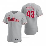 Camiseta Beisbol Hombre Philadelphia Phillies Nick Pivetta Autentico 2020 Road Gris