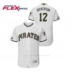 Camiseta Beisbol Hombre Pittsburgh Pirates Corey Dickerson 150th Aniversario Patch Autentico Flex Base Blanco