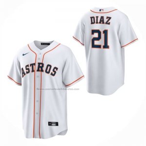 Camiseta Beisbol Nino Houston Astros Yainer Diaz Primera Replica Blanco
