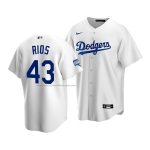 Camiseta Beisbol Hombre Los Angeles Dodgers Edwin Rios 2020 Replica Primera Blanco
