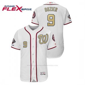 Camiseta Beisbol Hombre Washington Nationals Brian Dozier 2019 Gold Program Flex Base Blanco