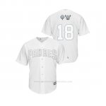 Camiseta Beisbol Hombre San Diego Padres Austin Hedges 2019 Players Weekend Replica Blanco