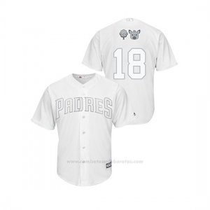 Camiseta Beisbol Hombre San Diego Padres Austin Hedges 2019 Players Weekend Replica Blanco