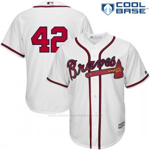 Camiseta Beisbol Hombre Atlanta Braves 42 Jackie Robinson Blanco Cool Base