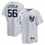 Camiseta Beisbol Hombre New York Yankees Mark Leiter Jr Primera Replica Blanco