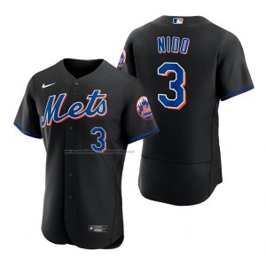Camiseta Beisbol Hombre New York Mets Tomas Nido 2022 Autentico Alterno Negro