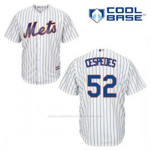 Camiseta Beisbol Hombre New York Mets Yoenis Cespedes 52 Blanco 1ª Cool Base
