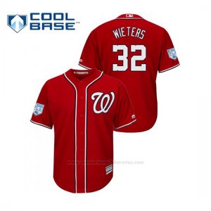Camiseta Beisbol Hombre Washington Nationals Matt Wieters 2019 Entrenamiento de Primavera Cool Base Rojo