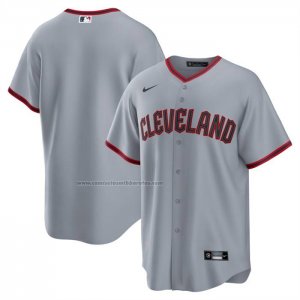 Camiseta Beisbol Hombre Cleveland Guardians Road Replica Gris1