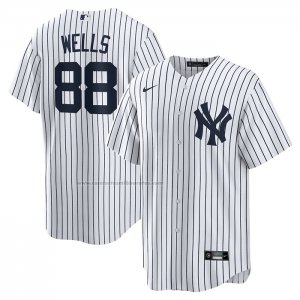 Camiseta Beisbol Hombre New York Yankees Austin Wells Primera Replica Blanco