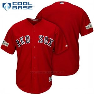 Camiseta Beisbol Hombre Boston Red Sox 2017 Postemporada Scarlet Cool Base