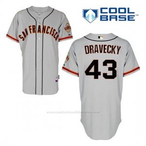 Camiseta Beisbol Hombre San Francisco Giants Dave Dravecky 43 Gris Cool Base