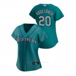 Camiseta Beisbol Mujer Seattle Mariners Daniel Vogelbach 2020 Replica Alterno Verde