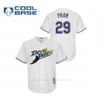 Camiseta Beisbol Hombre Tampa Bay Rays Tommy Pham Turn Back The Clock Cool Base Blanco