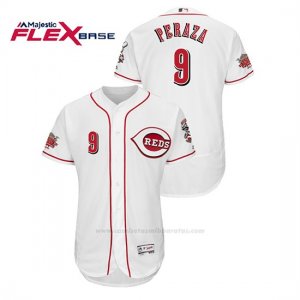 Camiseta Beisbol Hombre Cincinnati Reds Jose Peraza 150th Aniversario Patch Flex Base Blanco