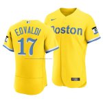 Camiseta Beisbol Hombre Boston Red Sox Nathan Eovaldi 2021 City Connect Autentico Oro