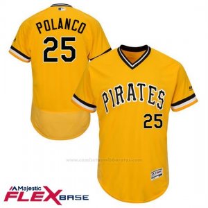 Camiseta Beisbol Hombre Pittsburgh Pirates Gregory Polanco Autentico Coleccion Oro Flex Base