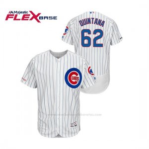 Camiseta Beisbol Hombre Chicago Cubs Jose Quintana 150th Aniversario Patch Autentico Flex Base Blanco Azul