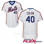 Camiseta Beisbol Hombre New York Mets 40 Bartolo Colon Flex Base Blanco