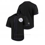 Camiseta Beisbol Hombre Colorado Rockies Button-Down Stitches Team Color Negro