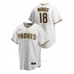 Camiseta Beisbol Hombre San Diego Padres Austin Hedges Replica Primera Blanco Marron