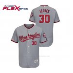 Camiseta Beisbol Hombre Washington Nationals Koda Glover 150th Aniversario Patch Autentico Flex Base Gris