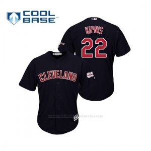 Camiseta Beisbol Hombre Cleveland Indians Jason Kipnis 2019 All Star Game Patch Cool Base Azul
