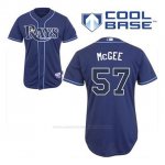 Camiseta Beisbol Hombre Tampa Bay Rays Jake Mcgee 57 Azul Azul Alterno Cool Base