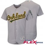 Camiseta Beisbol Hombre Oakland Athletics Gris Flex Base