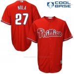 Camiseta Beisbol Hombre Philadelphia Phillies Aaron Nola Rojo Cool Base