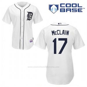 Camiseta Beisbol Hombre Detroit Tigers Denny Mcclain 17 Blanco 1ª Cool Base