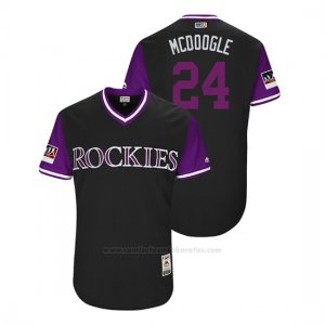 Camiseta Beisbol Hombre Colorado Rockies Ryan Mcmahon 2018 Llws Players Weekend Mcdoogle Negro