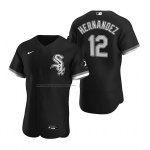 Camiseta Beisbol Hombre Chicago White Sox Cesar Hernandez Autentico Alterno Negro