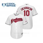 Camiseta Beisbol Hombre Cleveland Indians Edwin Encarnacion 2019 All Star Game Patch Cool Base Blanco