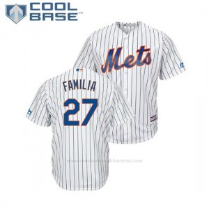 Camiseta Beisbol Hombre New York Mets Jeurys Familia Cool Base 1ª Blanco