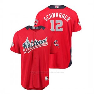 Camiseta Beisbol Hombre All Star Game Chicago Cubs Kyle Schwarber 2018 1ª Run Derby National League Rojo