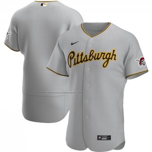 Camiseta Beisbol Hombre Pittsburgh Pirates Road Autentico Gris