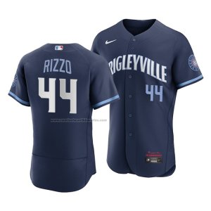 Camiseta Beisbol Hombre Chicago Cubs Anthony Rizzo 2021 City Connect Autentico Azul