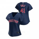 Camiseta Beisbol Mujer Boston Red Sox Chris Sale 2020 Replica Alterno Azul