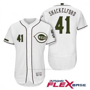 Camiseta Beisbol Hombre Cincinnati Reds 41 Kevin Shackelford 2018 Alterno Autentico Flex Base