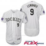 Camiseta Beisbol Hombre Colorado Rockies Dj Lemahieu 9 Blanco 25th Season Flex Base